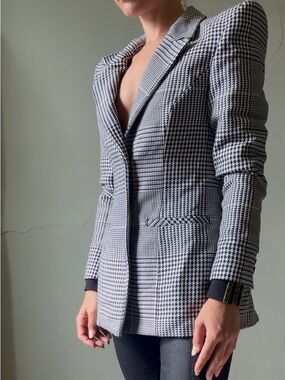 Adidas x IVY PARK Houndstooth Blazer in Black & White